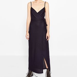 ZARA Ribbed Wrap Dress
