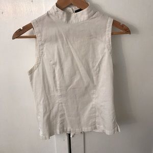 Ishyu- High necked, button up back tank top.