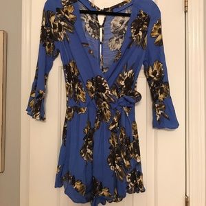 blue free people ROMPER