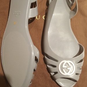 Gucci jelly open-toe shoes