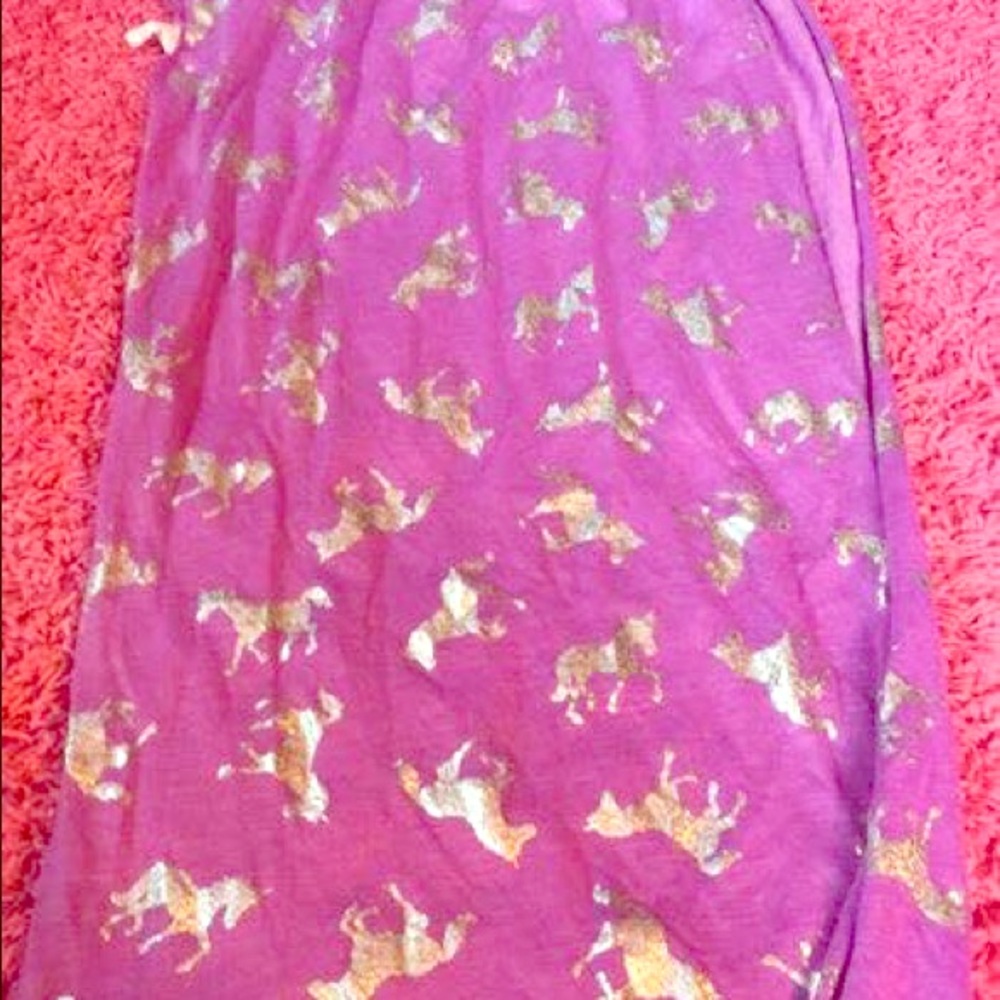 Purple horse print infinity scarf