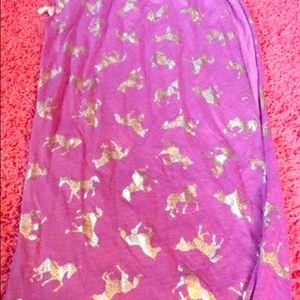 Purple horse print infinity scarf