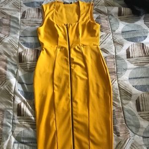 Yellow Boohoo nights midi dress $10