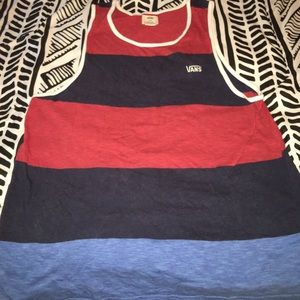 Vans XL Red, Blue and Light Blue Men's Tank