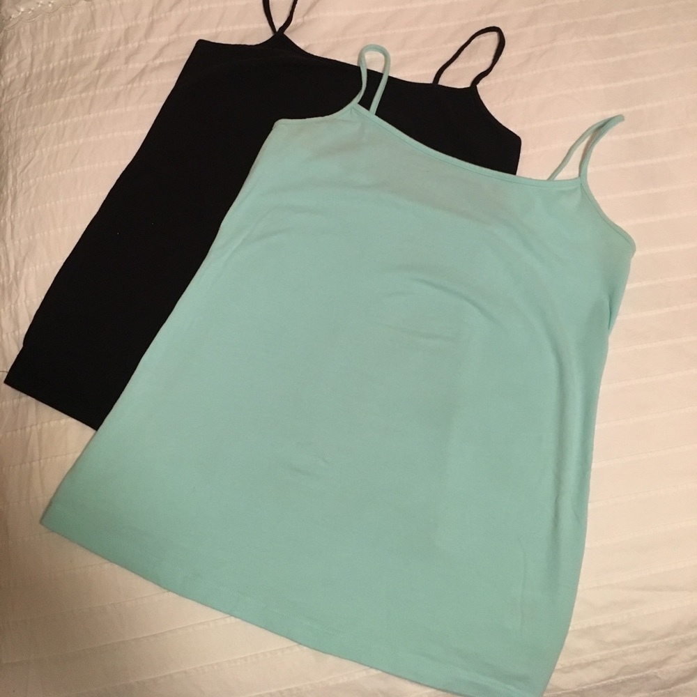 Soft tank top bundle!!! Black and light blue