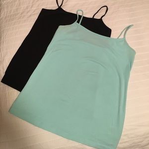 Soft tank top bundle!!! Black and light blue
