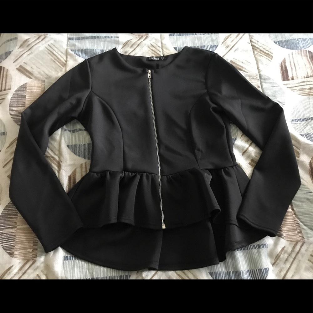 Peplum jacket from Boohoo $10