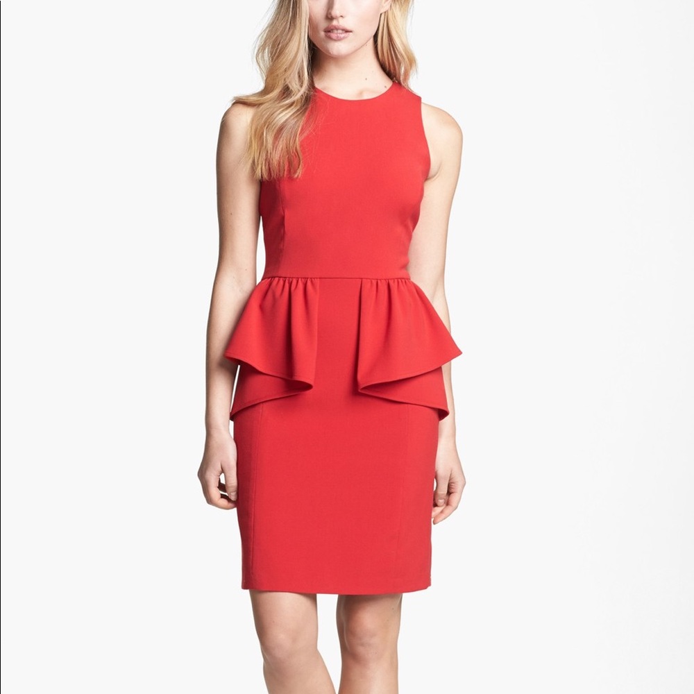 Michael Kors size 2 red peplum dress