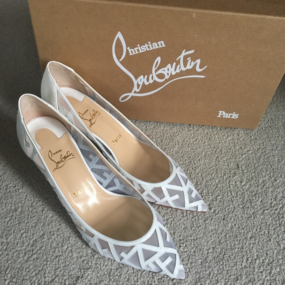 Christian Louboutin Tititata Lace Pointed Pumps