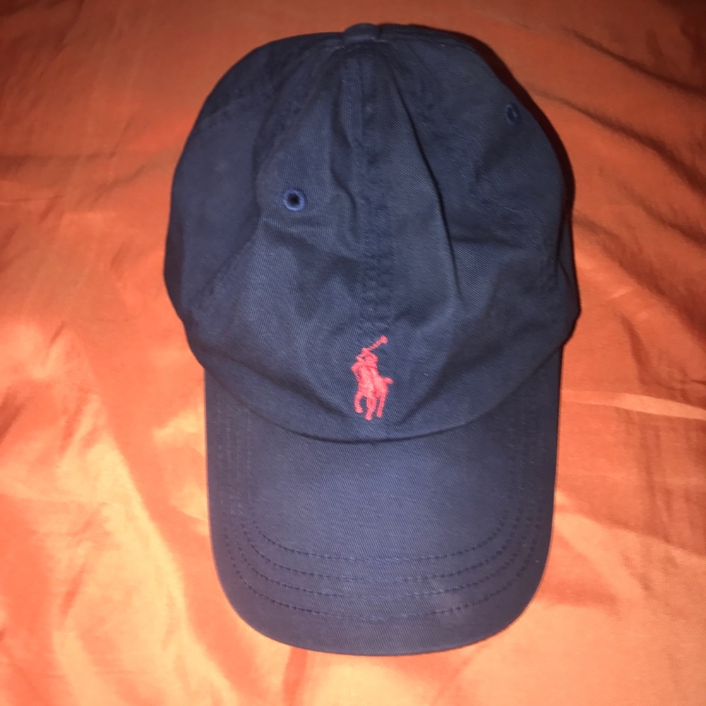 Cute polo hat navy blue