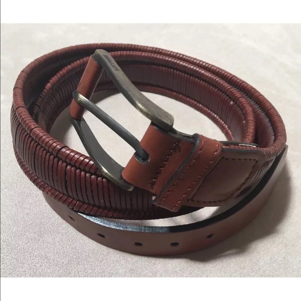 Lottusse Leather Belt Light Brown / Tan Sz 37