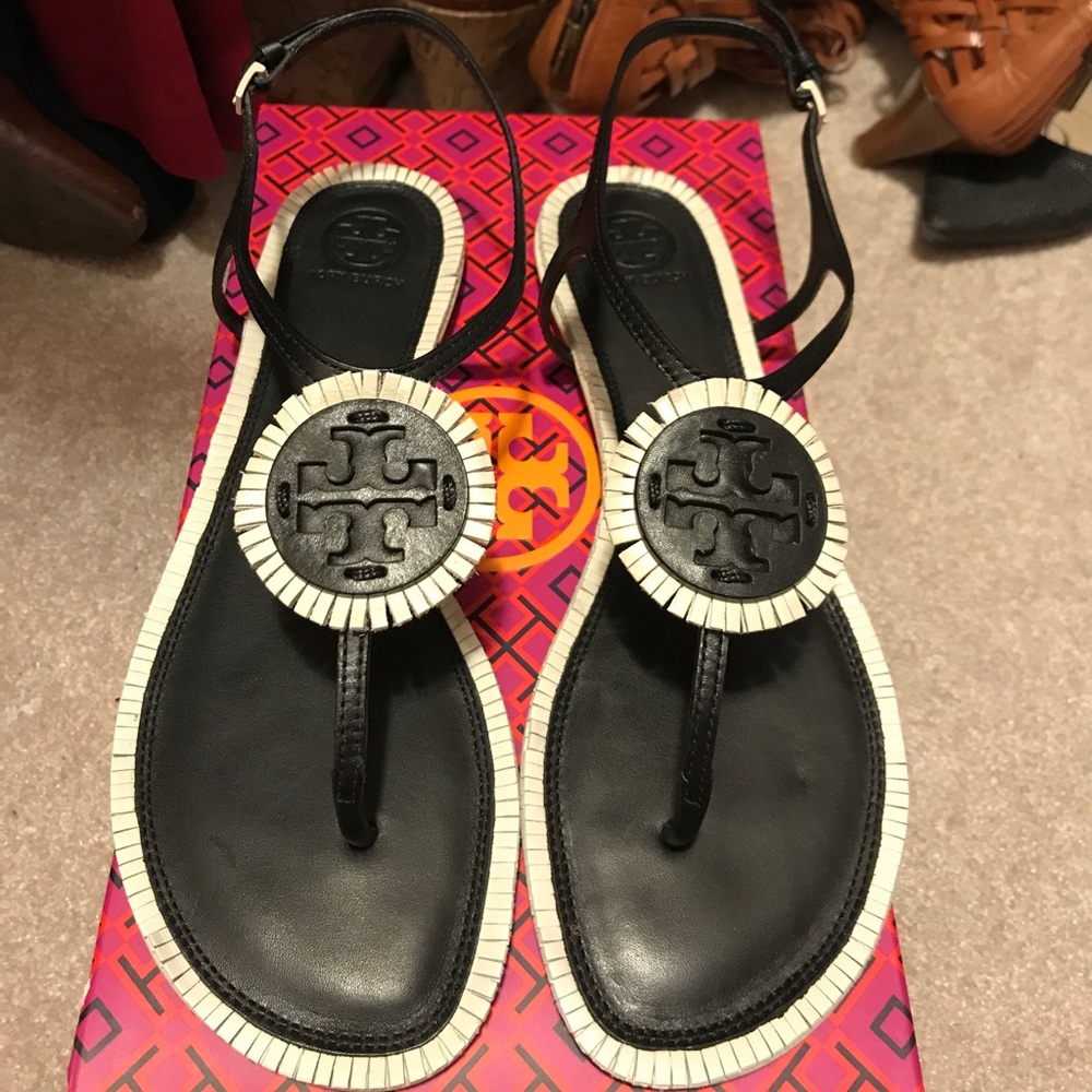 Brand new Tory Burch Miller Fringe sandals