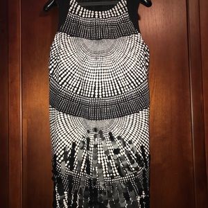 Dress with flapper/style plastic circles.