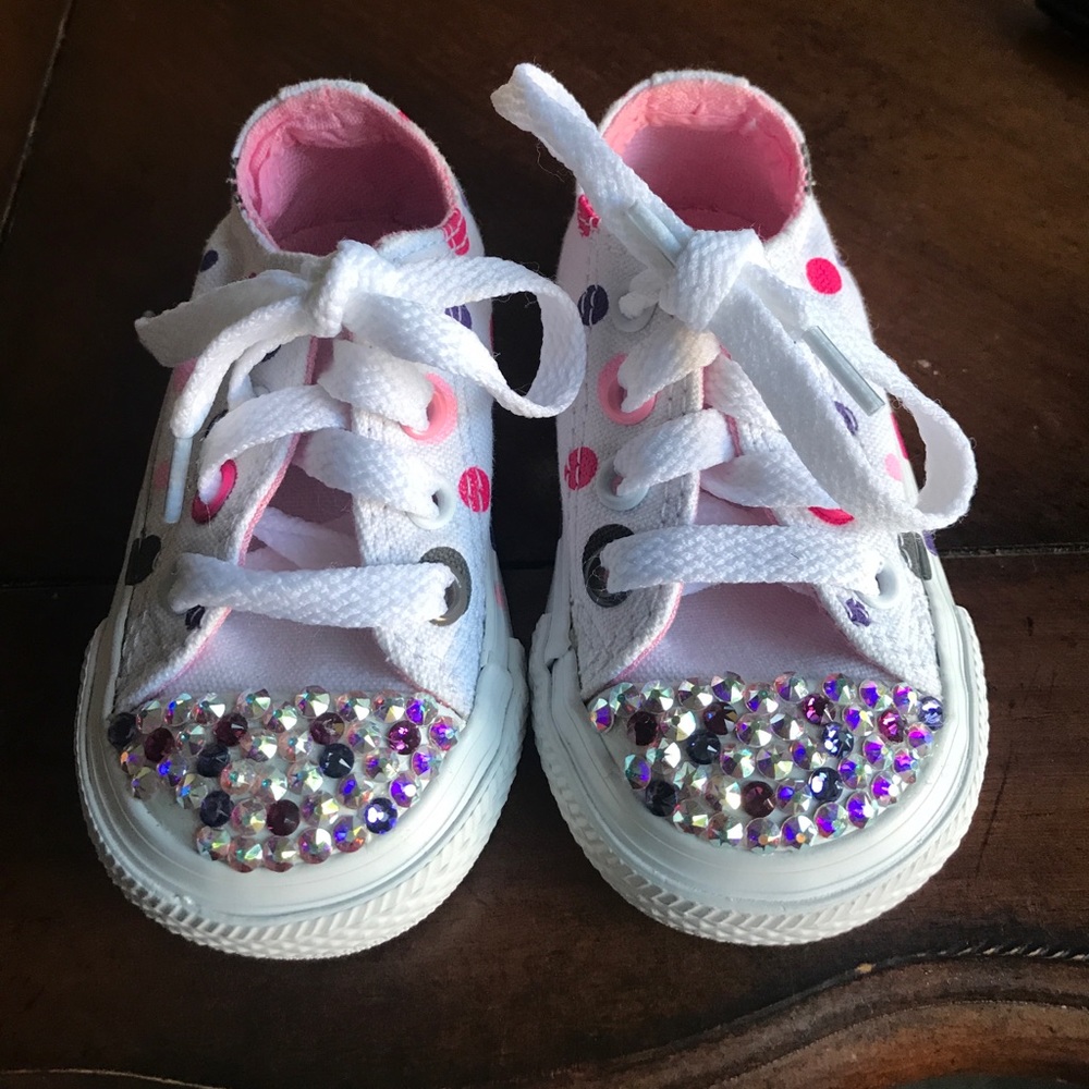 Kids converse w.Swarovski crystals (some missing)