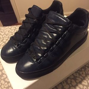 Balenciaga Men's Arena Leather Low-Top Sneaker