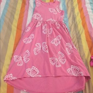 Gymboree pink butterfly dress glitter accents, Sz8