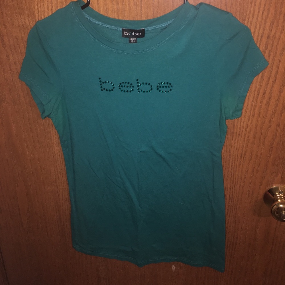Teal Bebe top