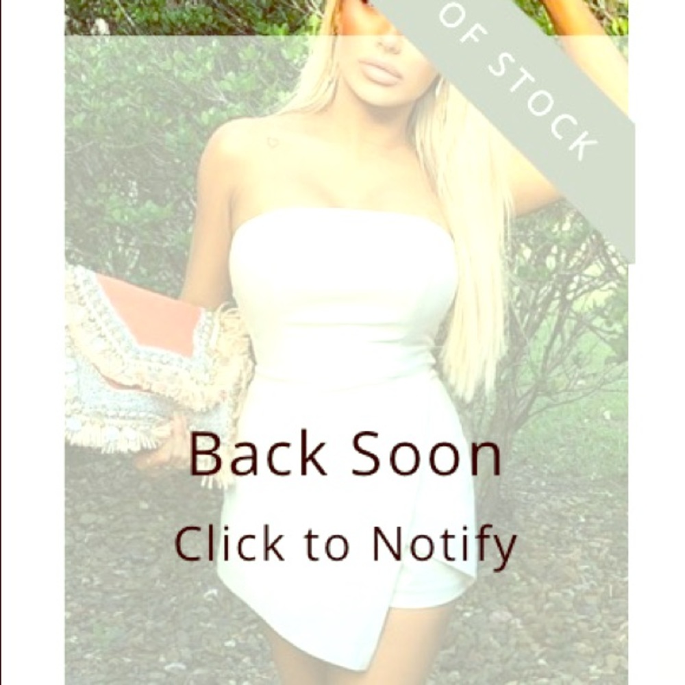 White Strapless Envelope Romper