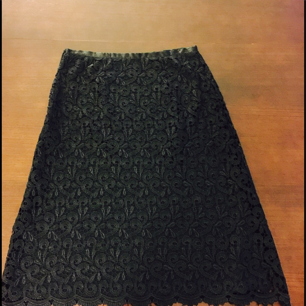 Black Midi Lace Skirt