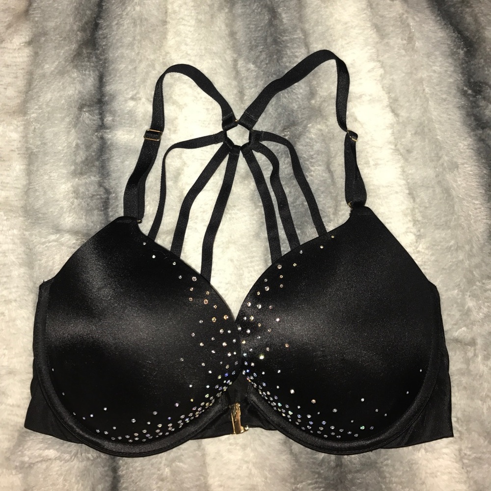 Very sexy rhinestone black push up
