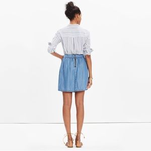Madewell Faded Indigo Skirt with Back zip