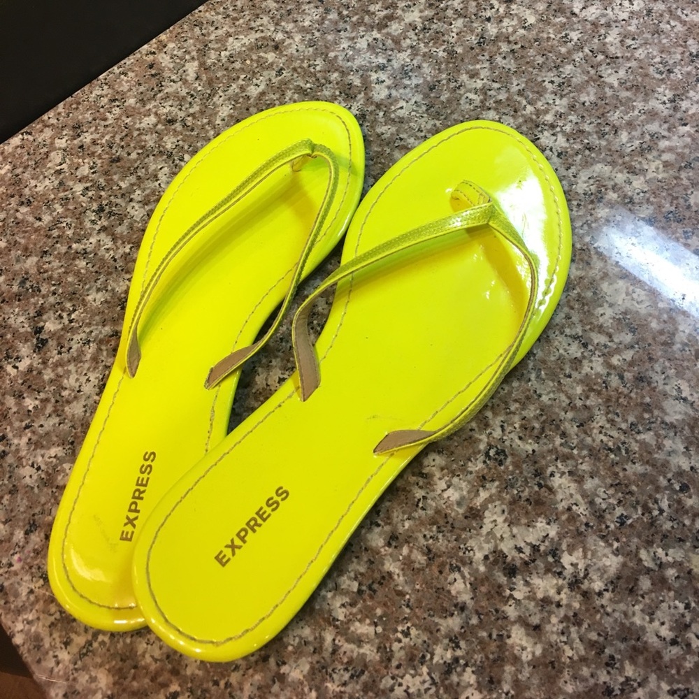 Express *NBW* Yellow Flip Flops