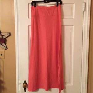 Pink maxi skirt