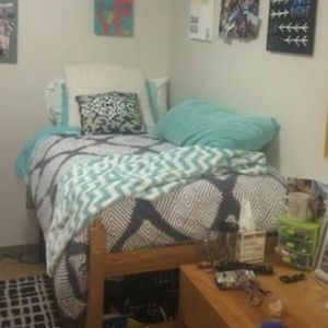 Grey and white duvet comforter