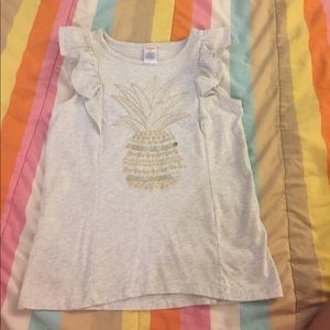 Gymboree like new pineapple embellished top Sz 10