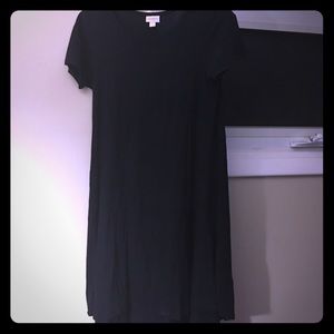 Solid black LuLaRoe Carly dress