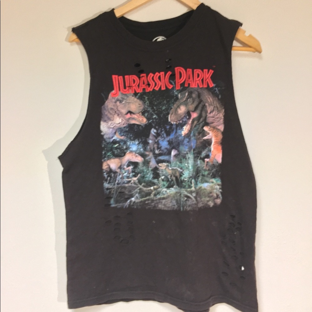 Forever21 Jurassic Park Distressed Tee