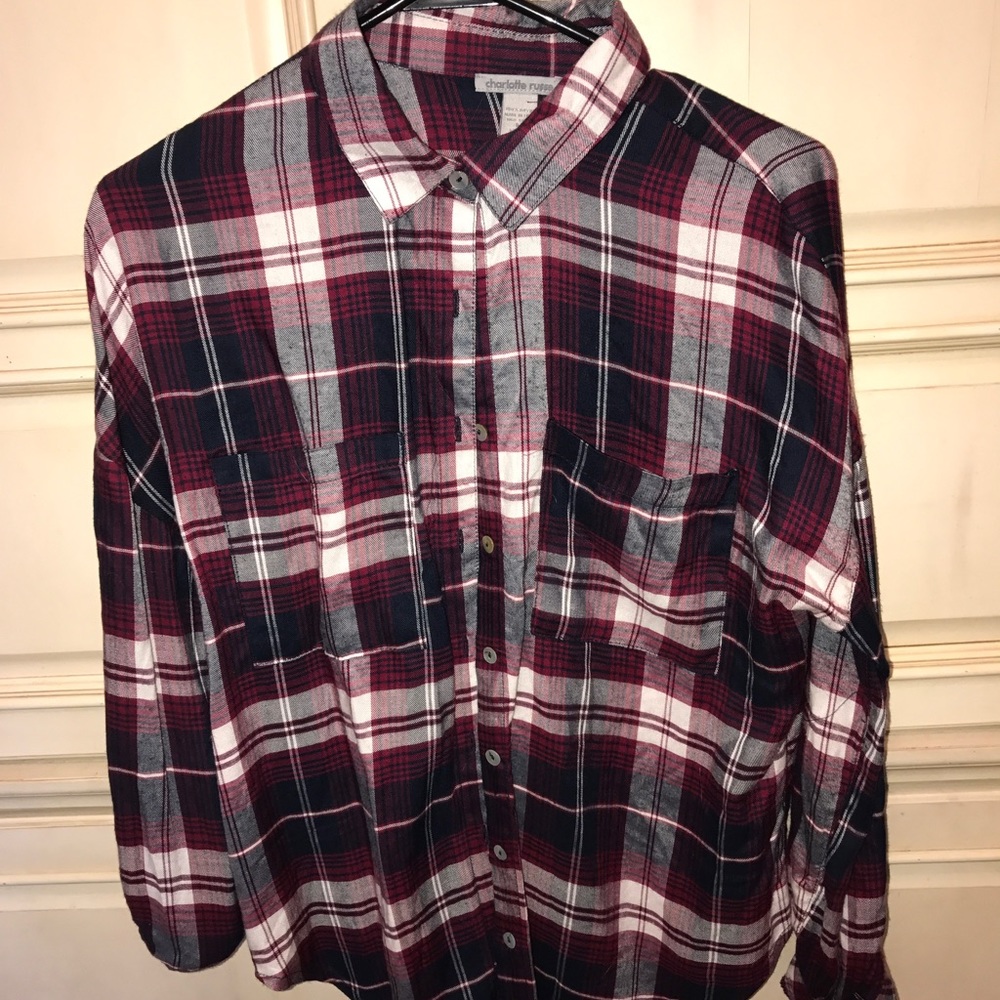 Flannel maroon top