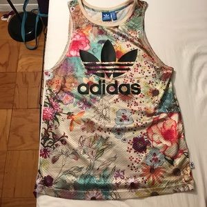 Adidas floral tank