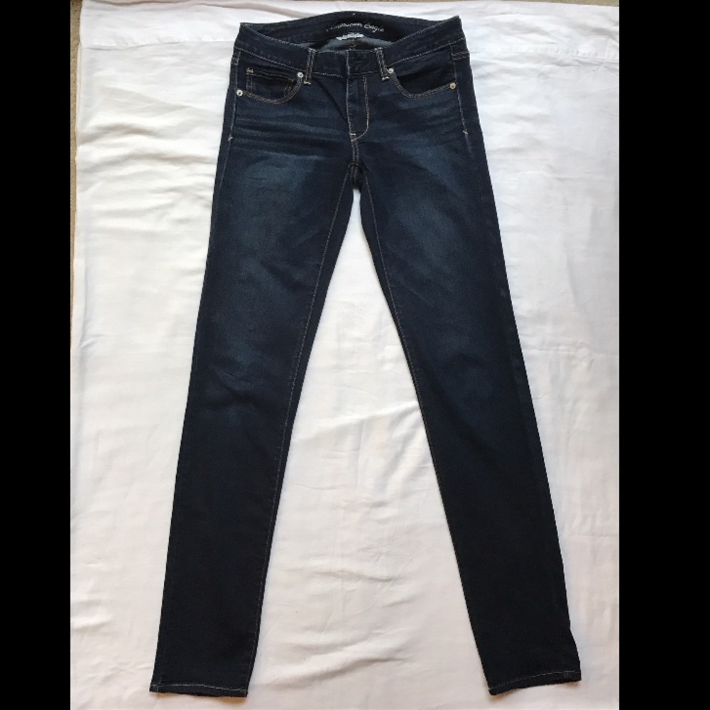 American eagle skinny dark wash jeans size 6 long