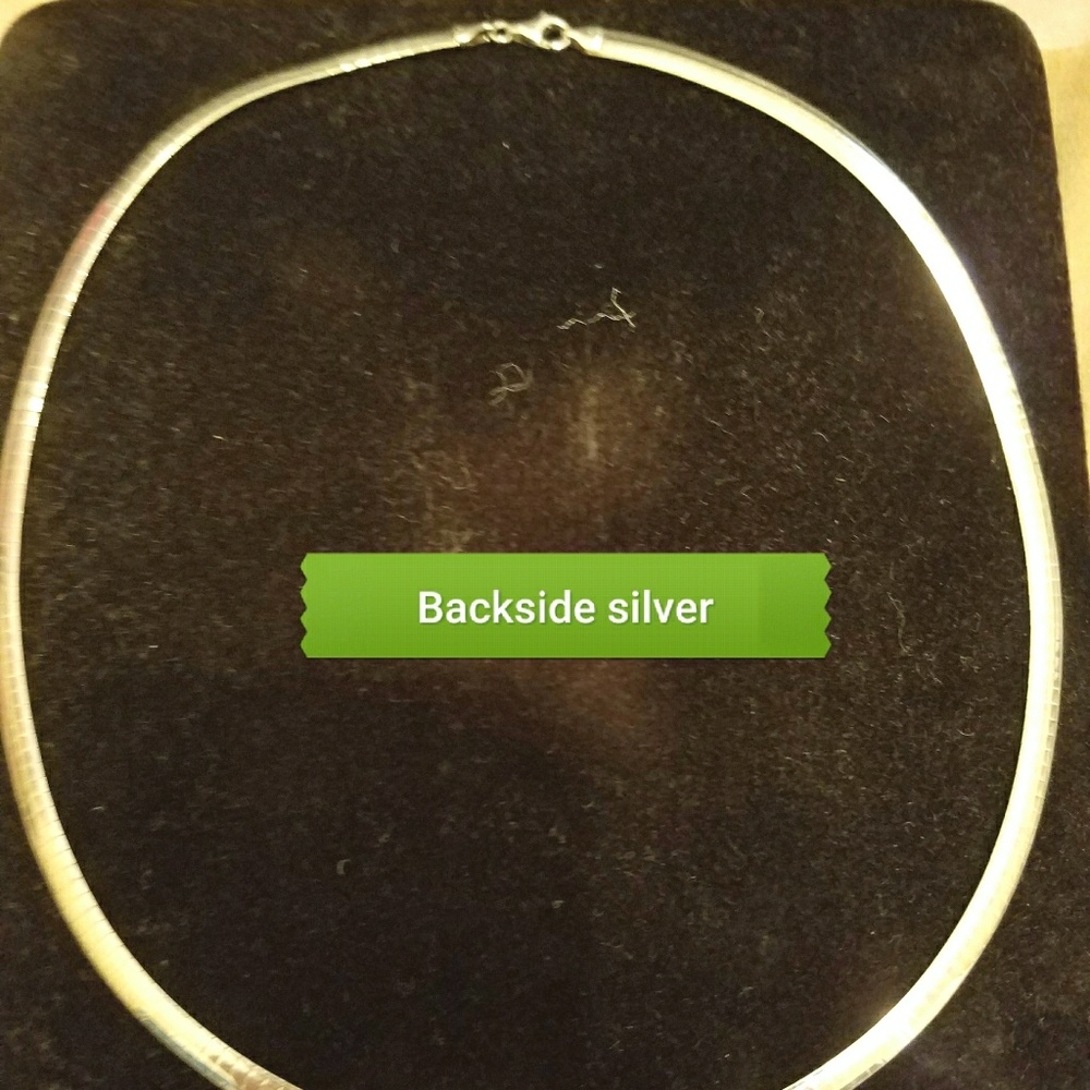 14KT/925 OMEGA/CITRINE SLIDE NECKLACE - Picture 6 of 8
