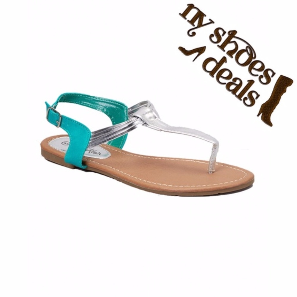 Women Emerald Slingback Thong Flat Sandals S-1415 - Picture 1 of 1