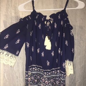 Rewind off shoulder spaghetti strap top