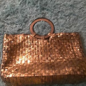 Carry bag with wooden handle