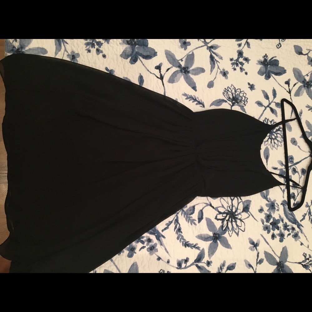 Strapless black Sandro dress