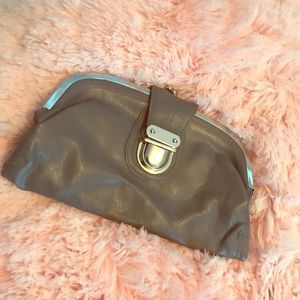 Small heather gray clutch