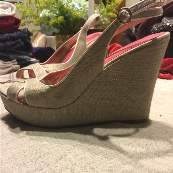 lilly pulitzer wedges slingback canvas - Picture 3 of 7