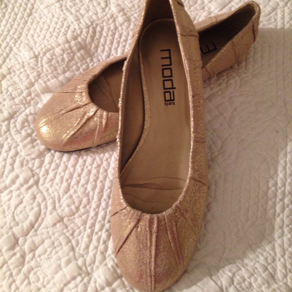 Gold Ballet Flat