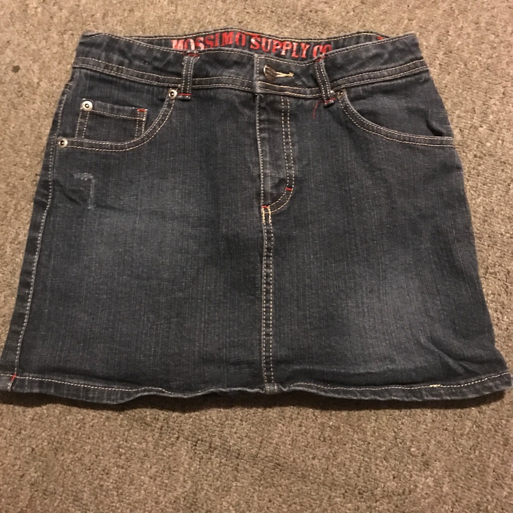 Trendy denim skirt