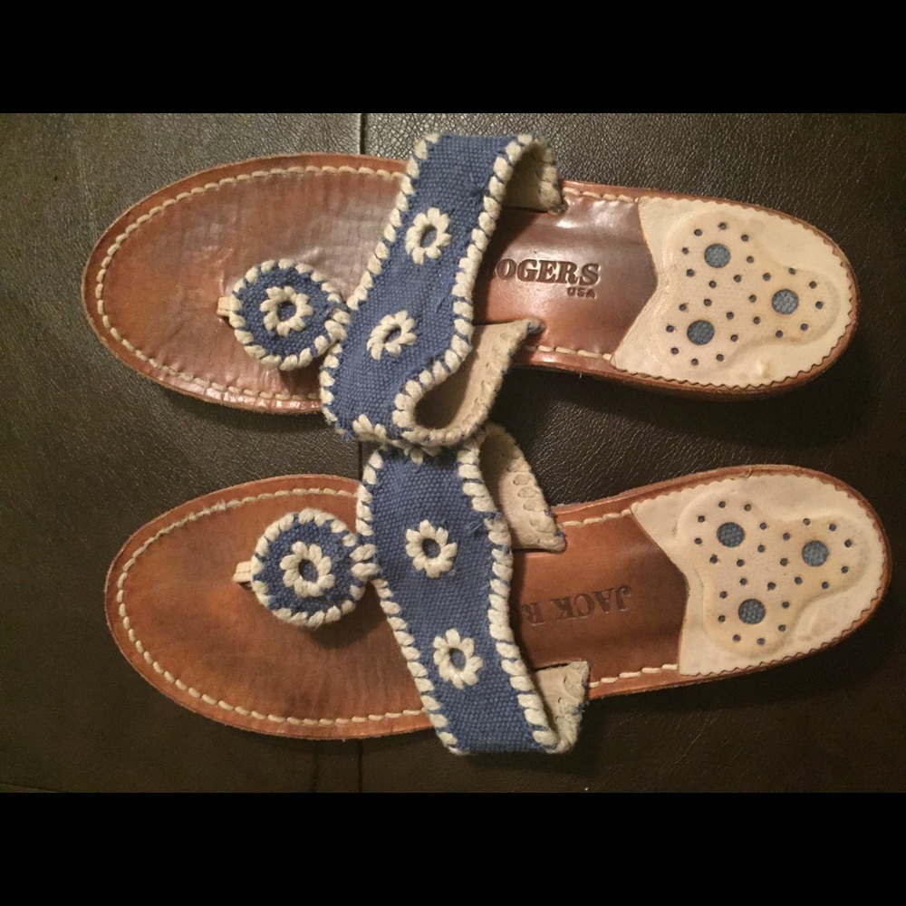 GUC blue and white Jack Rogers size 8