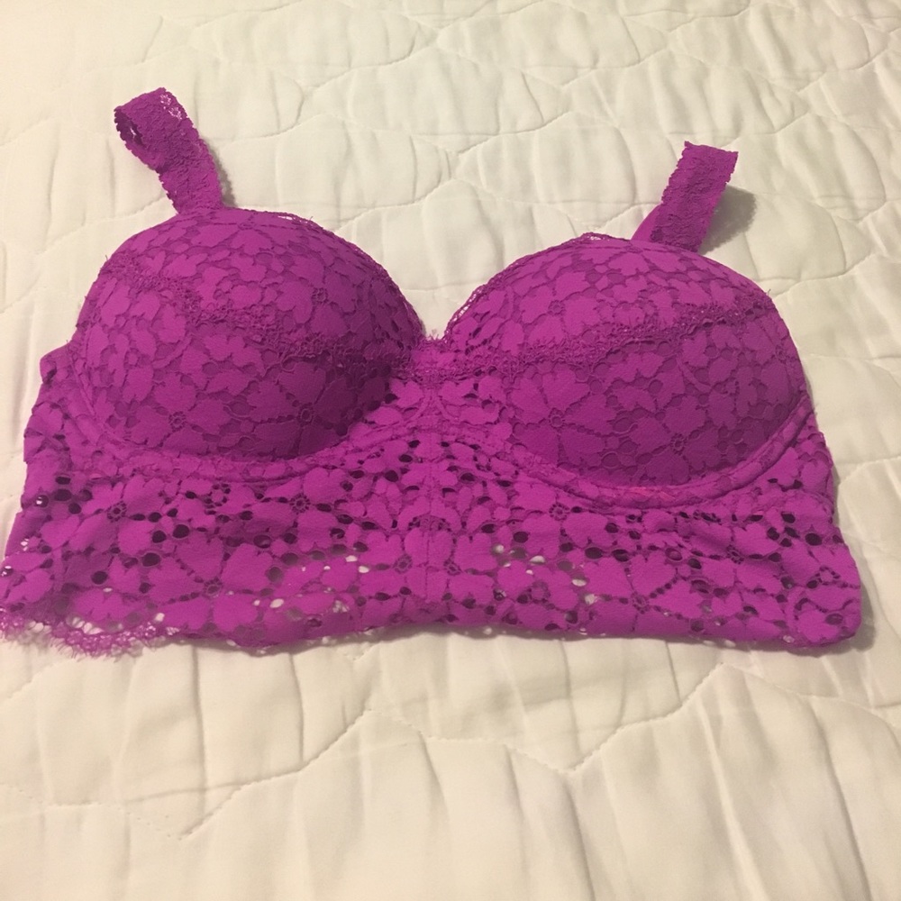 Purple bralette from pink