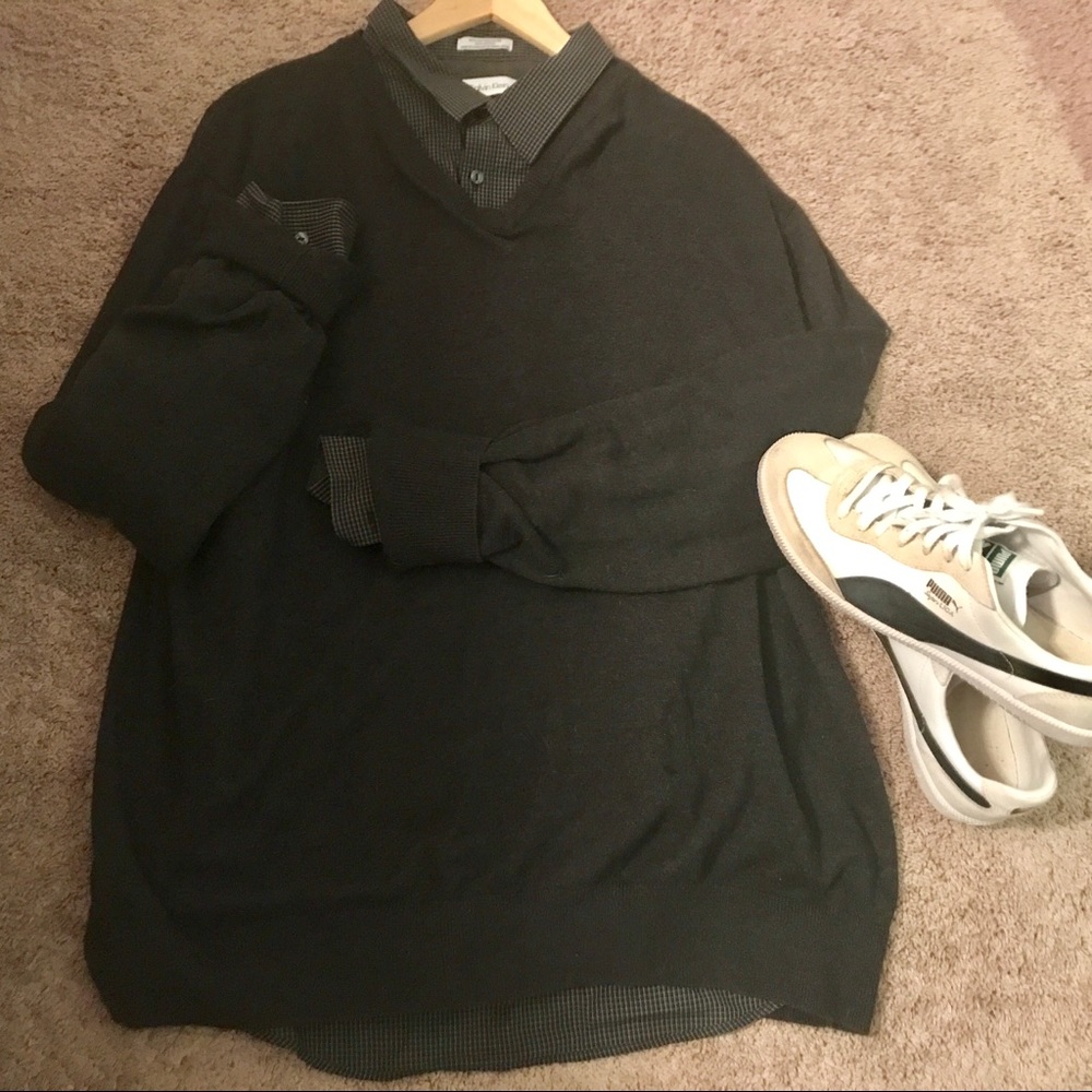 Calvin Klein Men's Dress Shirt AND Sweater! XXL