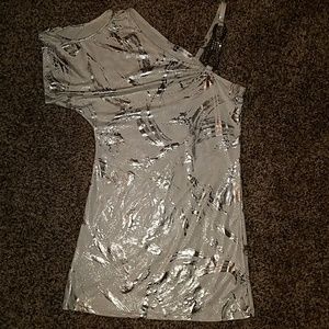 Silver shimmer top!