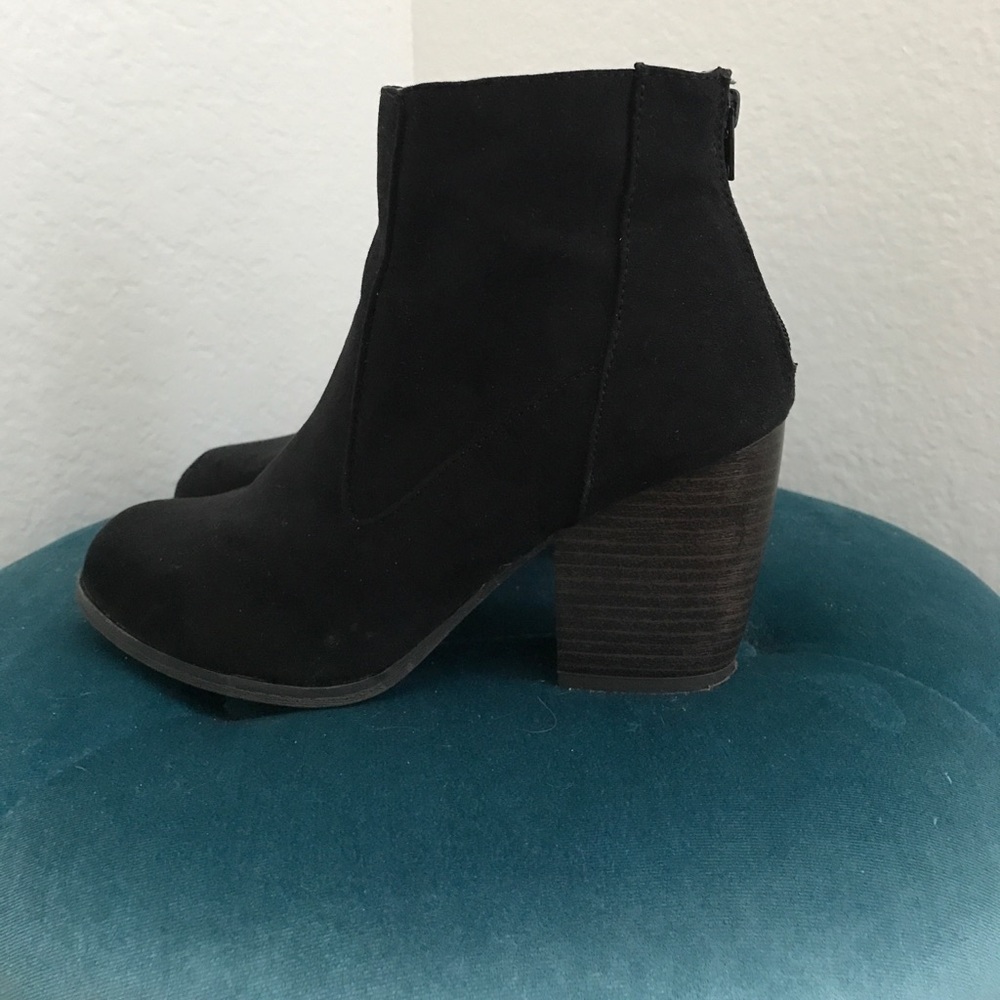 Black Suede Booties