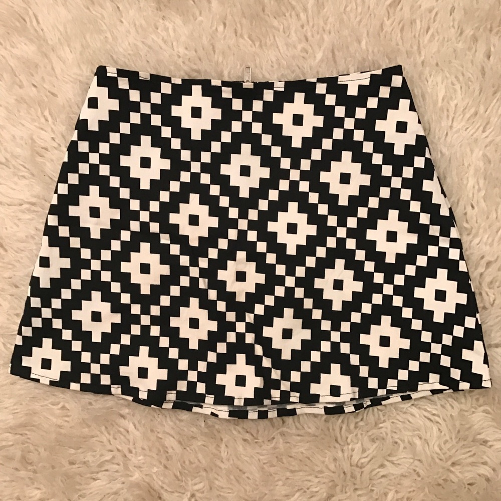 Geometric Motel A-Line Skirt