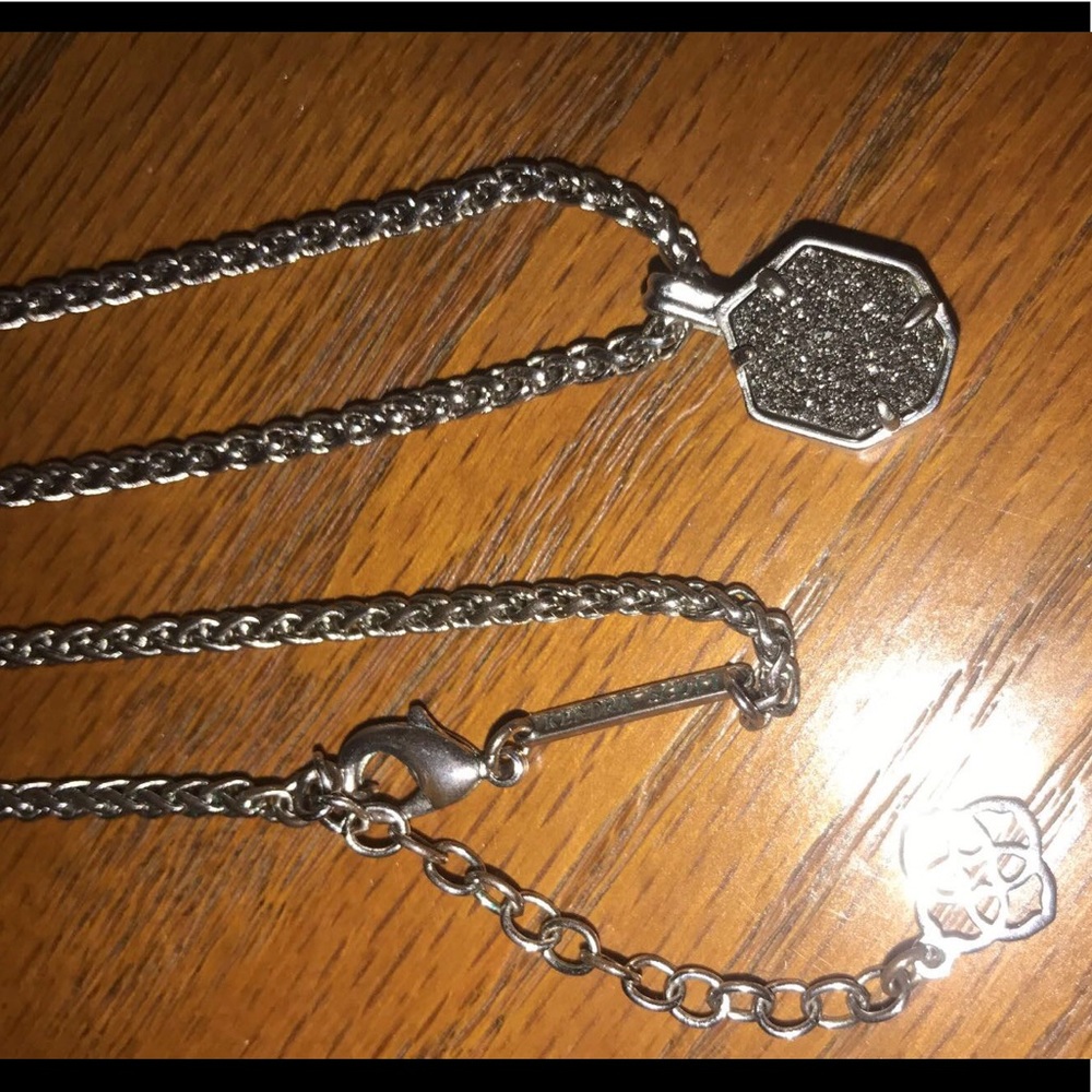 Kendra Scott Silver/Plat. Drusy Oliver
